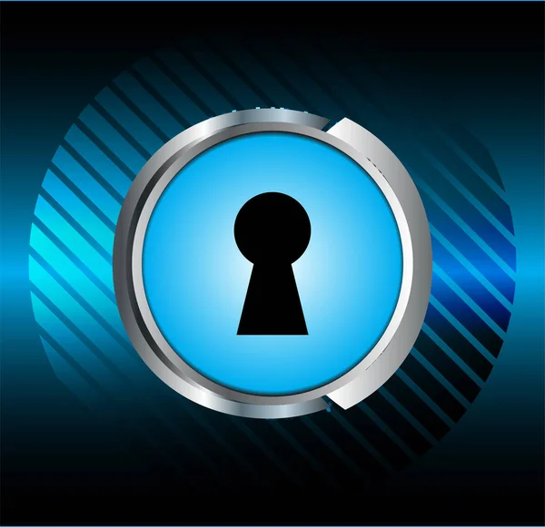 Background Vector Illustration Keyhole Digital Security Concept — Stock Vector