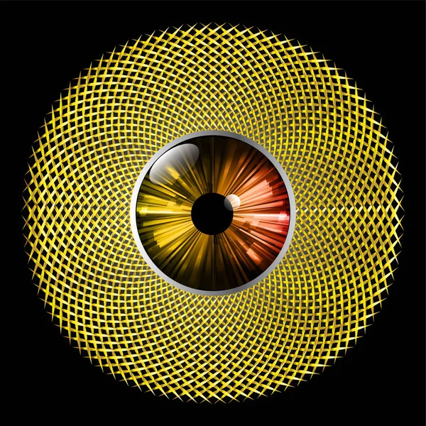 Olho Circuito Cibernético Futuro Tecnologia Conceito Fundo — Vetor de Stock