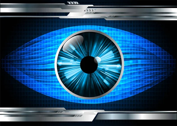 Eye Cyber Circuit Future Technology Concept Background — Stock Vector