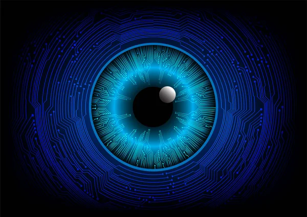 Eye Cyber Circuit Future Technologie Concept Arrière Plan — Image vectorielle