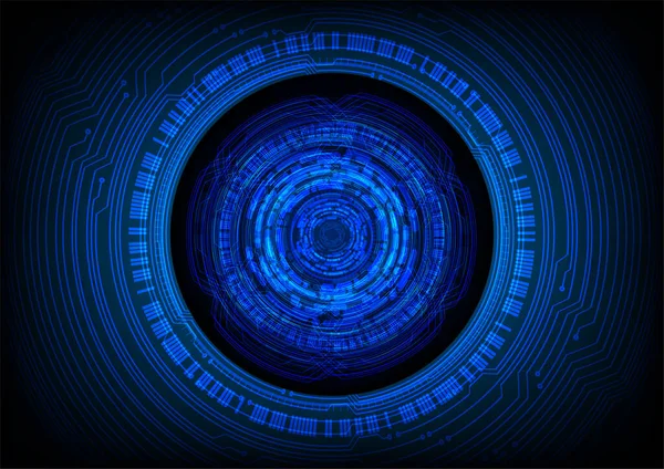 Oog Cyber Circuit Toekomstige Technologie Concept Achtergrond — Stockvector