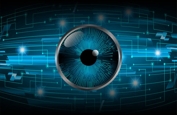 eye cyber circuit future technology concept background