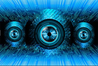 göz siber devre gelecekteki teknoloji konsepti