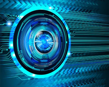 göz siber devre gelecekteki teknoloji konsepti
