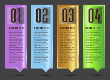 Web sitesi, bilgisayar grafiği, teknoloji ve internet için renkli modern metin kutusu şablonu, afiş