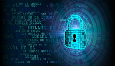 Dolabı olan arka plan vektör illüstrasyonu, dijital güvenlik kavramı