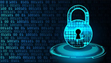 Dolabı olan arka plan vektör illüstrasyonu, dijital güvenlik kavramı