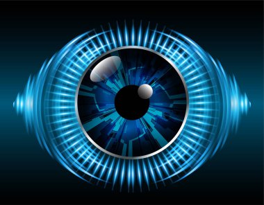 göz siber devre gelecekteki teknoloji konsepti