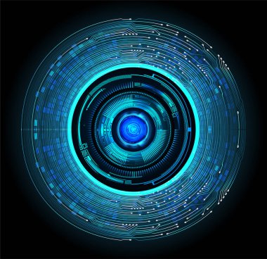 göz siber devre gelecekteki teknoloji konsepti