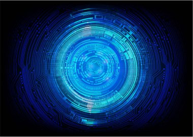 göz siber devre gelecek teknoloji konsepti arka plan, küresel soyut arkaplan