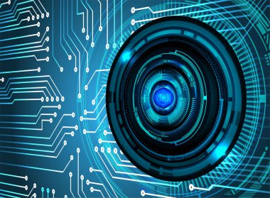 göz siber devre gelecekteki teknoloji konsepti