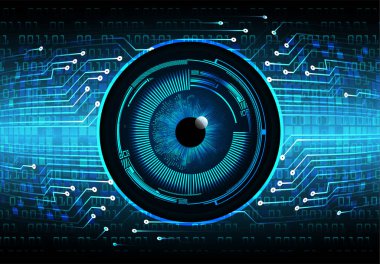 göz siber devre gelecekteki teknoloji konsepti