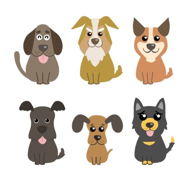 şirin köpeklerin vektör kümesi