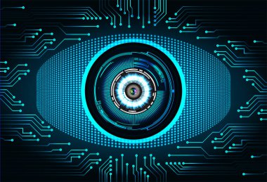 göz siber devre gelecekteki teknoloji konsepti