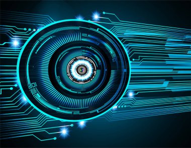 göz siber devre gelecek teknoloji konsepti arka plan, küresel soyut arkaplan