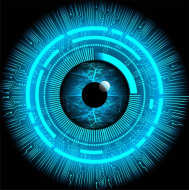 göz siber devre gelecek teknoloji konsepti arka plan, küresel soyut arkaplan
