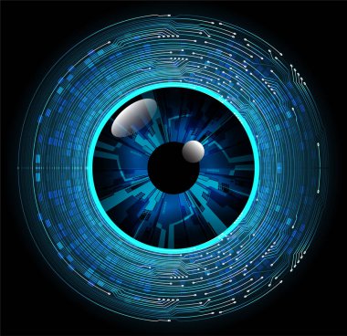 göz siber devre gelecekteki teknoloji konsepti