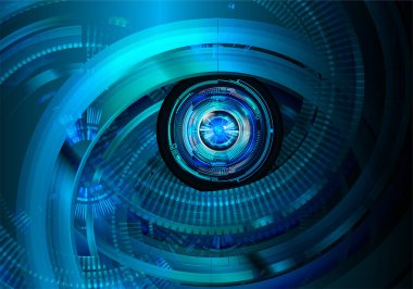 göz siber devre gelecekteki teknoloji konsepti