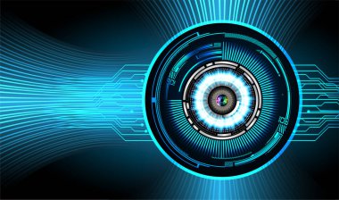 göz siber devre gelecek teknoloji konsepti arka plan, küresel soyut arkaplan