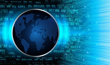 ikili kod ve dünya ile soyut arkaplan