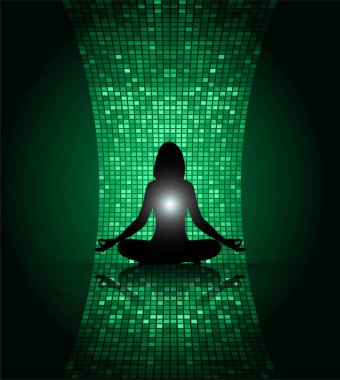 Stüdyodaki bir dansçının silüeti.