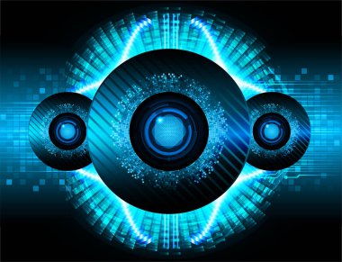 göz siber devre gelecekteki teknoloji konsepti