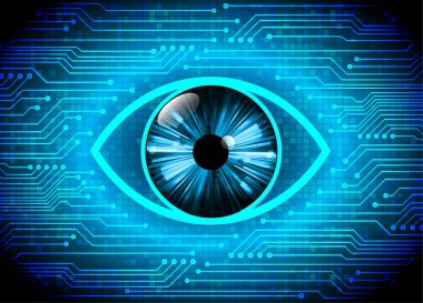 göz siber devre gelecekteki teknoloji konsepti