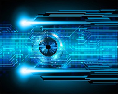 göz siber devre gelecek teknoloji konsepti arka plan, küresel soyut arkaplan