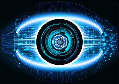 göz siber devre gelecek teknoloji konsepti arka plan, küresel soyut arkaplan