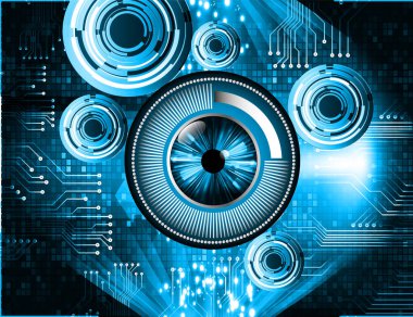 göz siber devre gelecekteki teknoloji konsepti