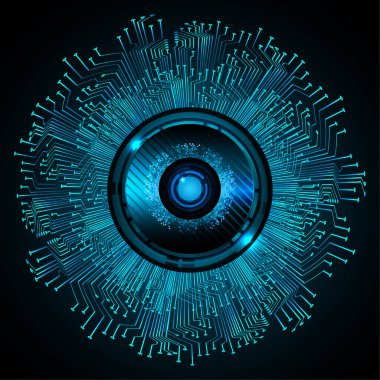 göz siber devre gelecekteki teknoloji konsepti