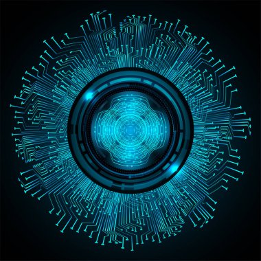 göz siber devre gelecekteki teknoloji konsepti