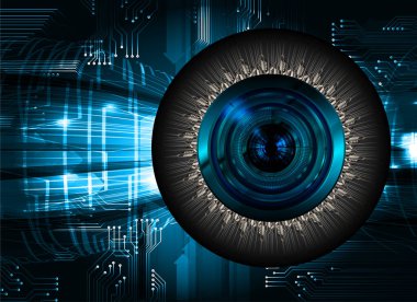 göz siber devre gelecekteki teknoloji konsepti