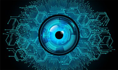 göz siber devre gelecekteki teknoloji konsepti