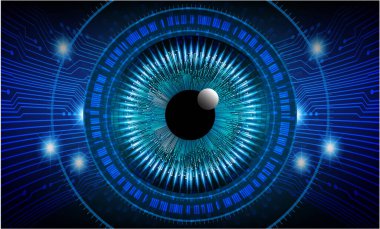 göz siber devre gelecek teknoloji konsepti arka plan, küresel soyut arkaplan