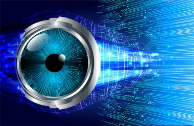 göz siber devre gelecekteki teknoloji konsepti