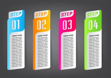 Web sitesi, bilgisayar grafiği, teknoloji ve internet için renkli modern metin kutusu şablonu, afiş