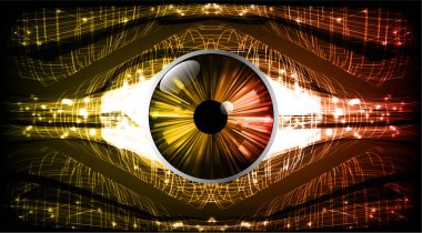 göz siber devre gelecekteki teknoloji konsepti