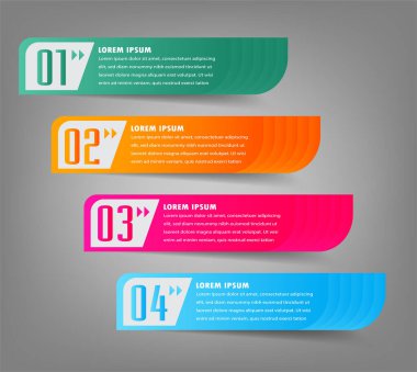 Web sitesi, bilgisayar grafiği, teknoloji ve internet için renkli modern metin kutusu şablonu, afiş