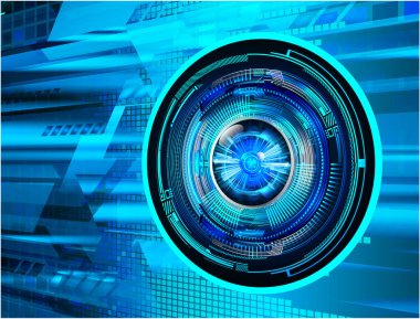 göz siber devre gelecek teknoloji konsepti arka plan, küresel soyut arkaplan