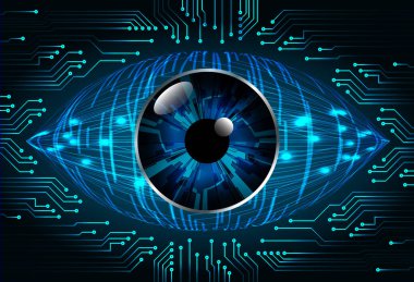 göz siber devre gelecekteki teknoloji konsepti