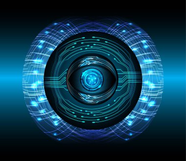 göz siber devre gelecekteki teknoloji konsepti