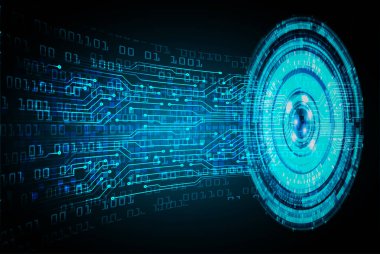 göz siber devre gelecekteki teknoloji konsepti