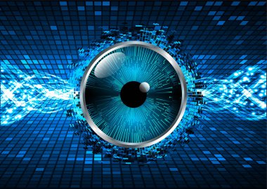 göz siber devre gelecek teknoloji konsepti arka plan, küresel soyut arkaplan