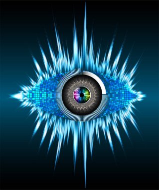 göz siber devre gelecekteki teknoloji konsepti