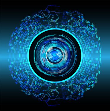 göz siber devre gelecekteki teknoloji konsepti