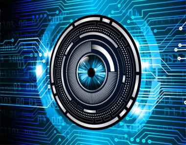 göz siber devre gelecekteki teknoloji konsepti