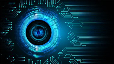 göz siber devre gelecekteki teknoloji konsepti