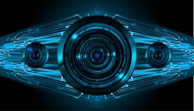 göz siber devre gelecekteki teknoloji konsepti