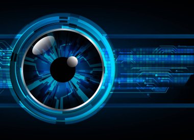 göz siber devre gelecekteki teknoloji konsepti